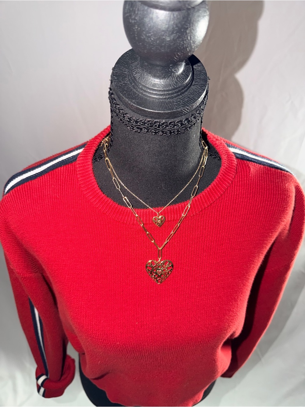 Brandy Melville Red Ribbed Knit Sweater Size S/M
